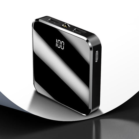 ROCK Mini Power Bank 20000mAh For iPhone Xiaomi Portable External Battery Pack Powerbank with Mirror Screen Digital Disply