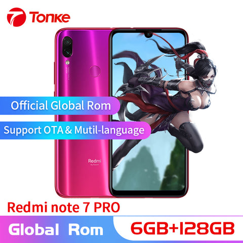 Global OTA Rom Xiaomi Redmi Note 7 Pro cellphone 6GB RAM 128GB ROM  Snapdragon 675 Octa Core Full Screen 48MP Dual Camera