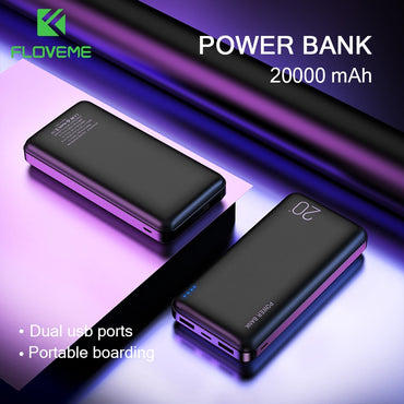 FLOVEME 10000/20000mAh Power Bank For Xiaomi mi 9 Powerbank Charger Dual Usb Port Pover Bank External Battery Poverbank Portable