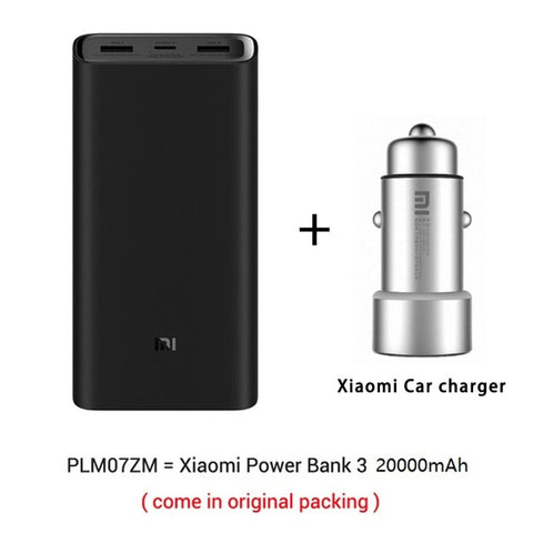 2019 NEW Xiaomi Power Bank 3 20000mAh Mi Powerbank USB-C 45W Portable Charger Dual USB Powerbank for Laptop Smartphone PLM07ZM