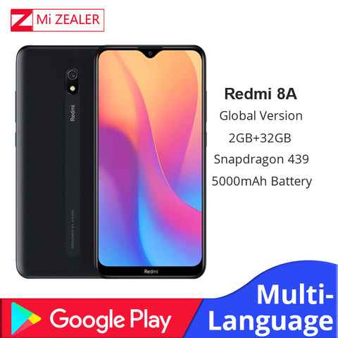 Original Global Version Xiaomi Redmi 8A 2GB RAM 32GB ROM Snapdragon 439 12MP Camera 5000mAh Battery Smartphone Octa cellhphone