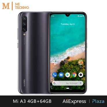 Xiaomi Mi A3 Smartphone (4GB RAM, 64GB ROM, phone mobile, free, new, cheap, battery 4030 mAh, Andriod one) [Global Version]