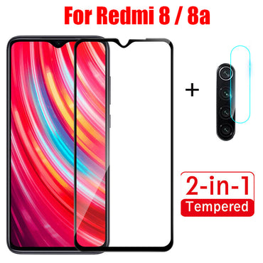 2-in-1 Tempered Glass for Redmi 8 8A Camera Lens Film Screen protector for Xiaomi redmi8 redmi8a Mi8 a red mi8 protective glass