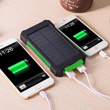 For XIAOMI Iphone 6 7 8 20000mah Portable Solar Power Bank 20000mAh External Battery DUAL Ports powerbank Charger Mobile Charger