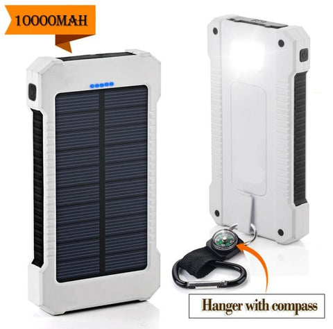 For XIAOMI Iphone 6 7 8 20000mah Portable Solar Power Bank 20000mAh External Battery DUAL Ports powerbank Charger Mobile Charger