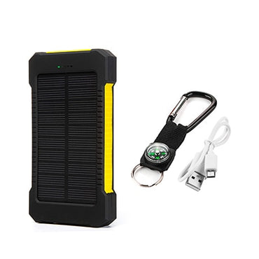 For XIAOMI Iphone 6 7 8 20000mah Portable Solar Power Bank 20000mAh External Battery DUAL Ports powerbank Charger Mobile Charger