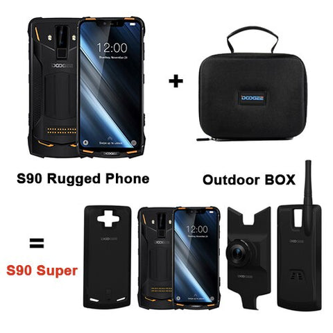 IP68 DOOGEE S90 Modular Rugged Mobile Phone 6.18inch Display 5050mAh Helio P60 Octa Core 6GB 128GB Android 8.1 Andriod 8.1 16.0