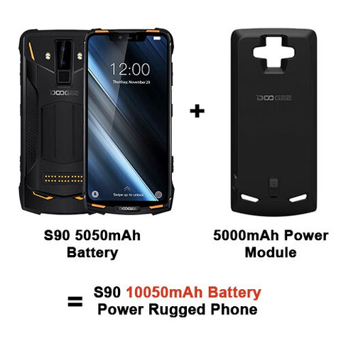 IP68 DOOGEE S90 Modular Rugged Mobile Phone 6.18inch Display 5050mAh Helio P60 Octa Core 6GB 128GB Android 8.1 Andriod 8.1 16.0