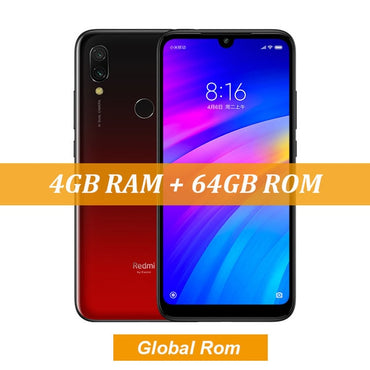 Global Rom Xiaomi Redmi 7 4GB RAM 64GB ROM Snapdragon 632 Octa Core 12MP Dual AI Camera Mobile Phone 4000mAh Large Battery